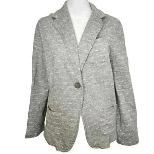 SO girls gray and white polka dot long sleeve blazer size XL